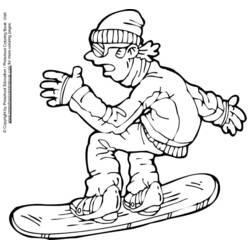 Snowboard (Sports) coloring page #143806 to print and color