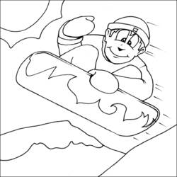 Snowboard (Sports) coloring page #143807 to print and color