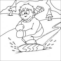 Snowboard (Sports) coloring page #143809 to print and color