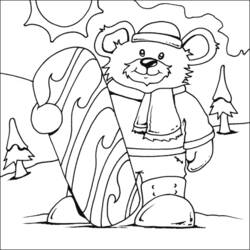 Snowboard (Sports) coloring page #143814 to print and color