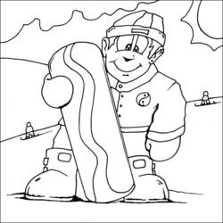 Snowboard (Sports) coloring page #143819 to print and color