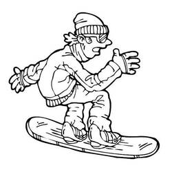 Snowboard (Sports) coloring page #143836 to print and color