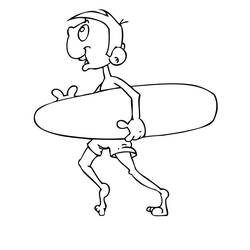 Coloring page: Surfing (Sports) #214194 - Free Printable Coloring Pages