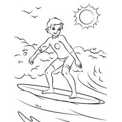 Coloring page: Surfing (Sports) #214196 - Free Printable Coloring Pages
