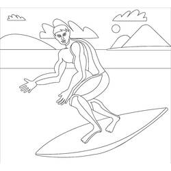 Coloring page: Surfing (Sports) #214221 - Free Printable Coloring Pages