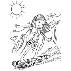 Coloring page: Surfing (Sports) #214222 - Free Printable Coloring Pages