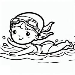 Coloring page: Swimming (Sports) #192688 - Free Printable Coloring Pages