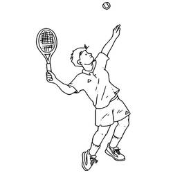 Tennis (Sports) coloring page #173792 to print and color