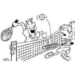 Tennis (Sports) coloring page #173807 to print and color