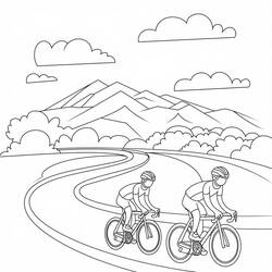 Coloring page: Tour de France (Sports) #221146 - Free Printable Coloring Pages