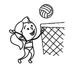 Volleyball - Free printable coloring pages