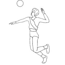 Volleyball (Sports) coloring page #177007 to print and color