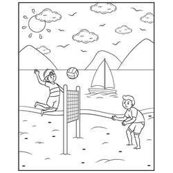 Volleyball (Sports) coloring page #218836 to print and color