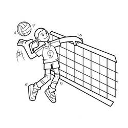 Volleyball (Sports) coloring page #218838 to print and color