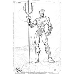 Coloring pages: Aquaman - Free Printable Coloring Pages