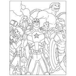 Avengers (Superheroes and Supervillains) coloring page #179211 to print and color
