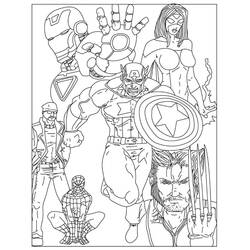 Avengers (Superheroes and Supervillains) coloring page #179214 to print and color