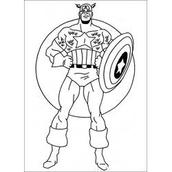 Captain America (Superheroes and Supervillains) coloring page #76565 to print and color