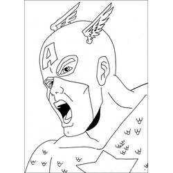 Captain America (Superheroes and Supervillains) coloring page #76572 to print and color