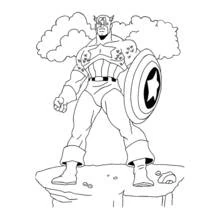 Captain America (Superheroes and Supervillains) coloring page #76595 to print and color