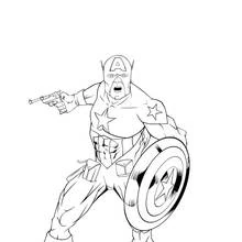 Captain America (Superheroes and Supervillains) coloring page #76602 to print and color