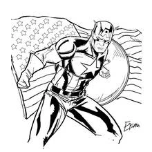 Captain America (Superheroes and Supervillains) coloring page #76606 to print and color