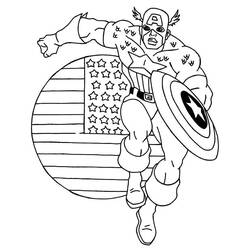 Captain America (Superheroes and Supervillains) coloring page #76633 to print and color