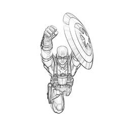 Captain America (Superheroes and Supervillains) coloring page #76659 to print and color