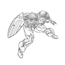 Captain America (Superheroes and Supervillains) coloring page #76713 to print and color