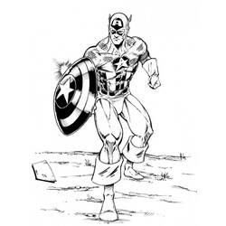 Captain America (Superheroes and Supervillains) coloring page #76725 to print and color