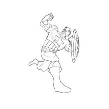 Captain America (Superheroes and Supervillains) coloring page #76754 to print and color