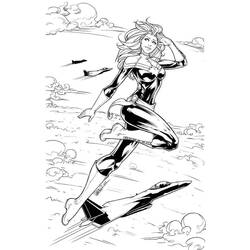 Coloring pages: Captain Marvel - Free Printable Coloring Pages