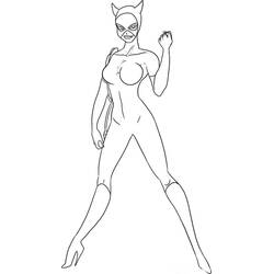 Coloring pages: Catwoman - Free Printable Coloring Pages