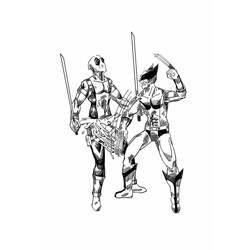 Coloring pages: Deadpool and Wolverine - Free Printable Coloring Pages