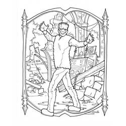 Coloring pages: Frankenstein - Free Printable Coloring Pages