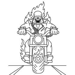 Ghost Rider (Superheroes and Supervillains) coloring page #221926 to print and color