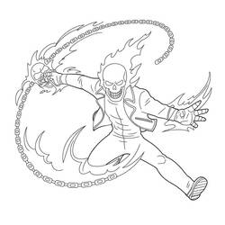 Ghost Rider (Superheroes and Supervillains) coloring page #221933 to print and color