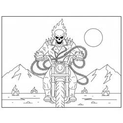 Ghost Rider (Superheroes and Supervillains) coloring page #221935 to print and color