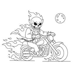 Ghost Rider (Superheroes and Supervillains) coloring page #221954 to print and color
