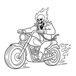Ghost Rider (Superheroes and Supervillains) coloring page #221956 to print and color