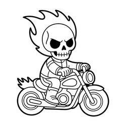 Ghost Rider (Superheroes and Supervillains) coloring page #221957 to print and color