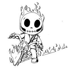 Ghost Rider (Superheroes and Supervillains) coloring page #221963 to print and color