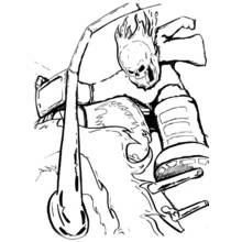 Ghost Rider (Superheroes and Supervillains) coloring page #82167 to print and color