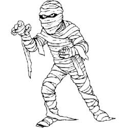 Coloring pages: Mummy - Free Printable Coloring Pages
