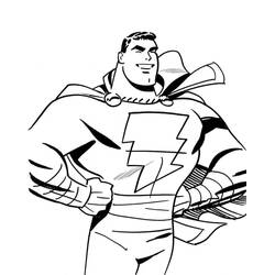 Shazam (Superheroes and Supervillains) coloring page #208415 to print and color