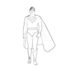 Superman (Superheroes and Supervillains) coloring page #83837 to print and color