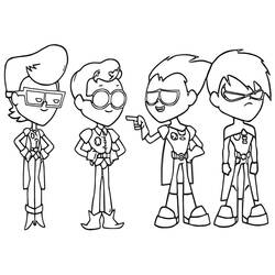 Teen Titans Go! (Superheroes and Supervillains) coloring page #196431 to print and color