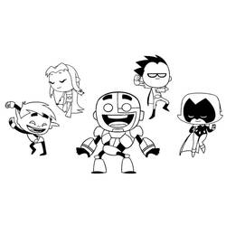 Teen Titans Go! (Superheroes and Supervillains) coloring page #196443 to print and color