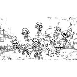 Teen Titans Go! (Superheroes and Supervillains) coloring page #196444 to print and color