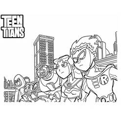 Teen Titans Go! (Superheroes and Supervillains) coloring page #196453 to print and color